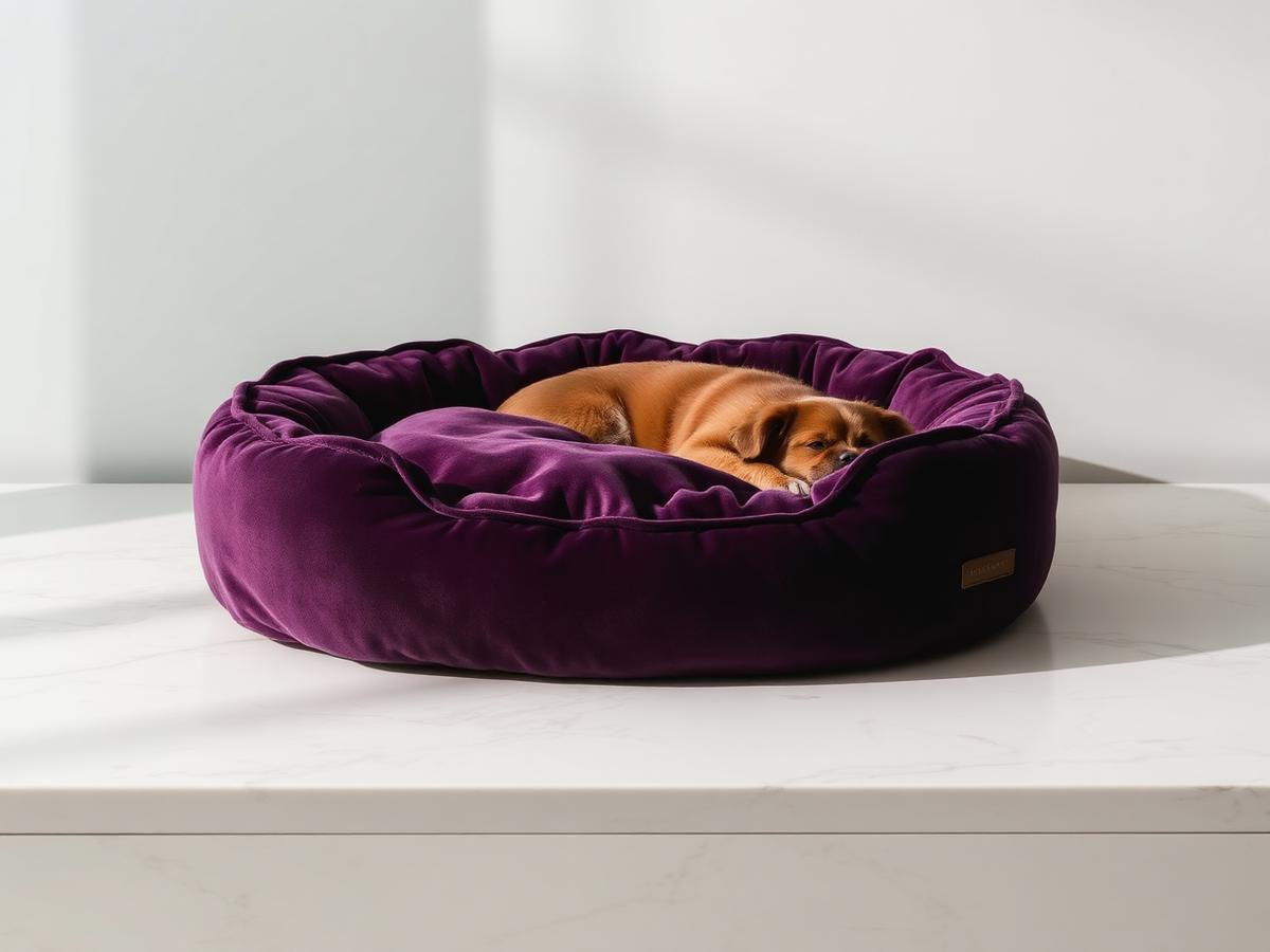 Velvet pet bed